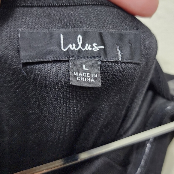 Lulus Irresistible Attitude Black Strapless Lace Column Maxi Dress L Wedding - Picture 11 of 11